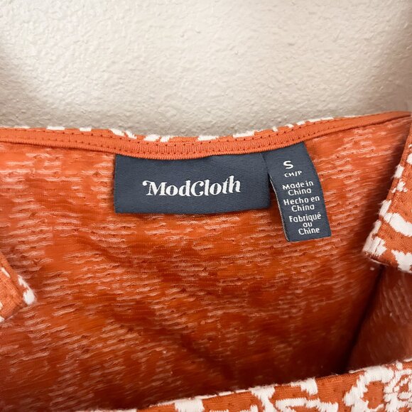 ModCloth Ready, Rosette, Go! Tank Top & A-Line Skirt Set in Orange Floral (S) - Picture 7 of 10